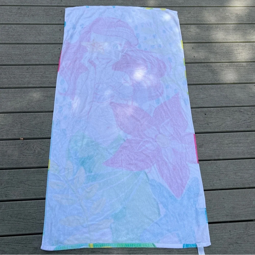 Disney: Official The Little Mermaid Colorful Cotton Beach Towel.